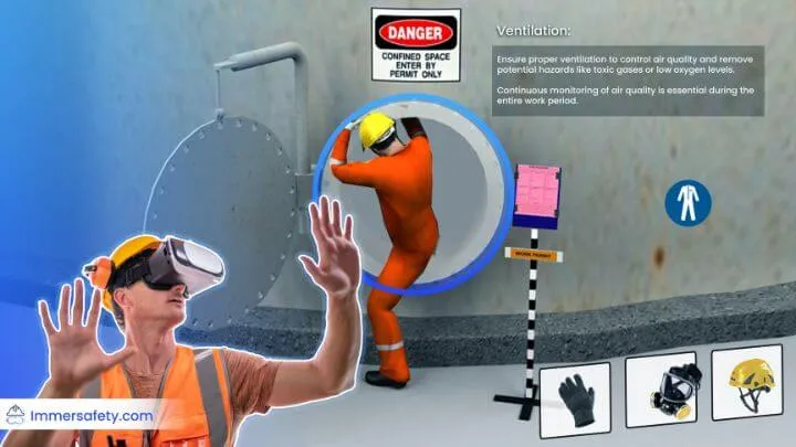 VR Confined Space Safety Training for Emergency Response and Evacuation